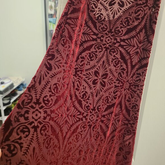 Blackmilk Burgundy Velvet Maxi Dress - Picture 4 of 4